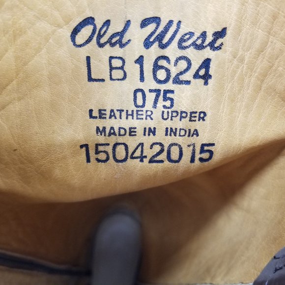 Old West Women's Riding Boot Round Toe Womans Brown Lb1624 sz 7.5M - Picture 7 of 10